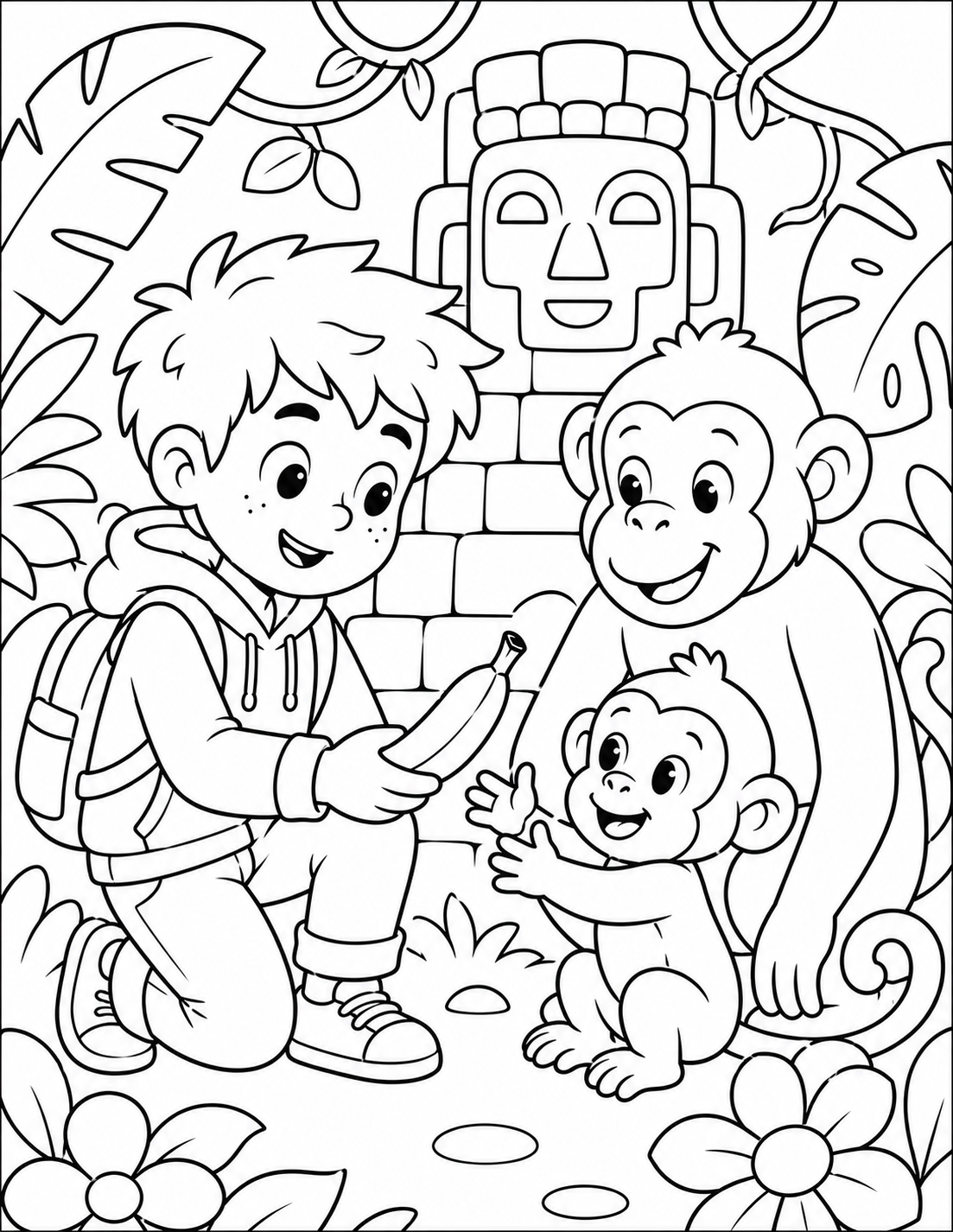 Book 1 Jungle Coloring Page sample